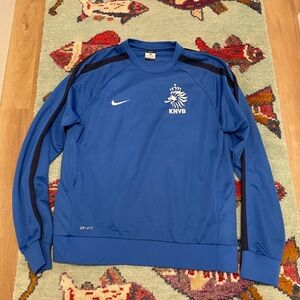 Nike KNVB Netherlands Men’s Soccer Athletic Pullover Crewneck Sweatshirt Sweater